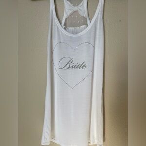 Victoria’s Secret bride to be sleep tank size small lace polka dot girly jewel